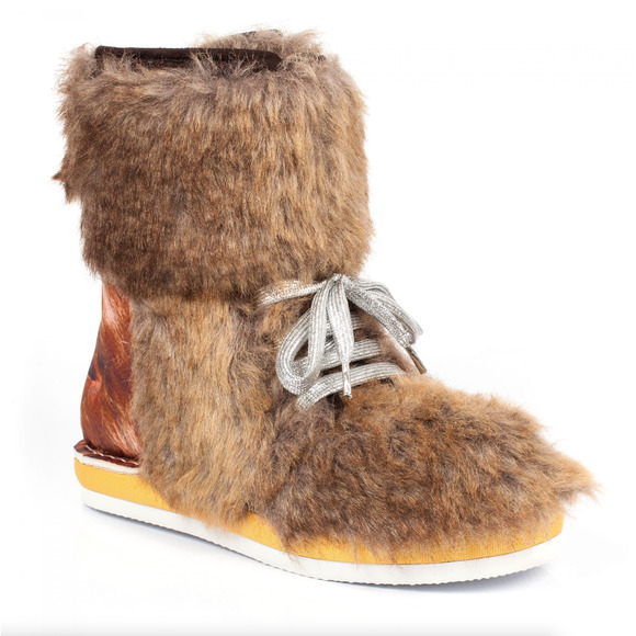 IRREGULAR CHOICE x STAR WARS Chewbacca Fur Boots Brown NWOB Sz 39 / 8 - Picture 2 of 5